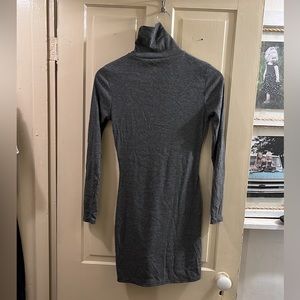Ribbed stretch turtleneck dress sz S